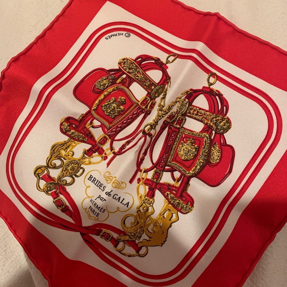 COPY - Brand new limited edition Authentic Hermes hand small silk 100% scarf wi…
